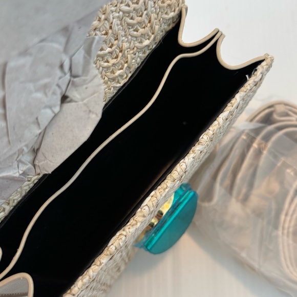 Summer purse Unbranded Stylish Woven Tan Bag NWOT - Picture 9 of 11